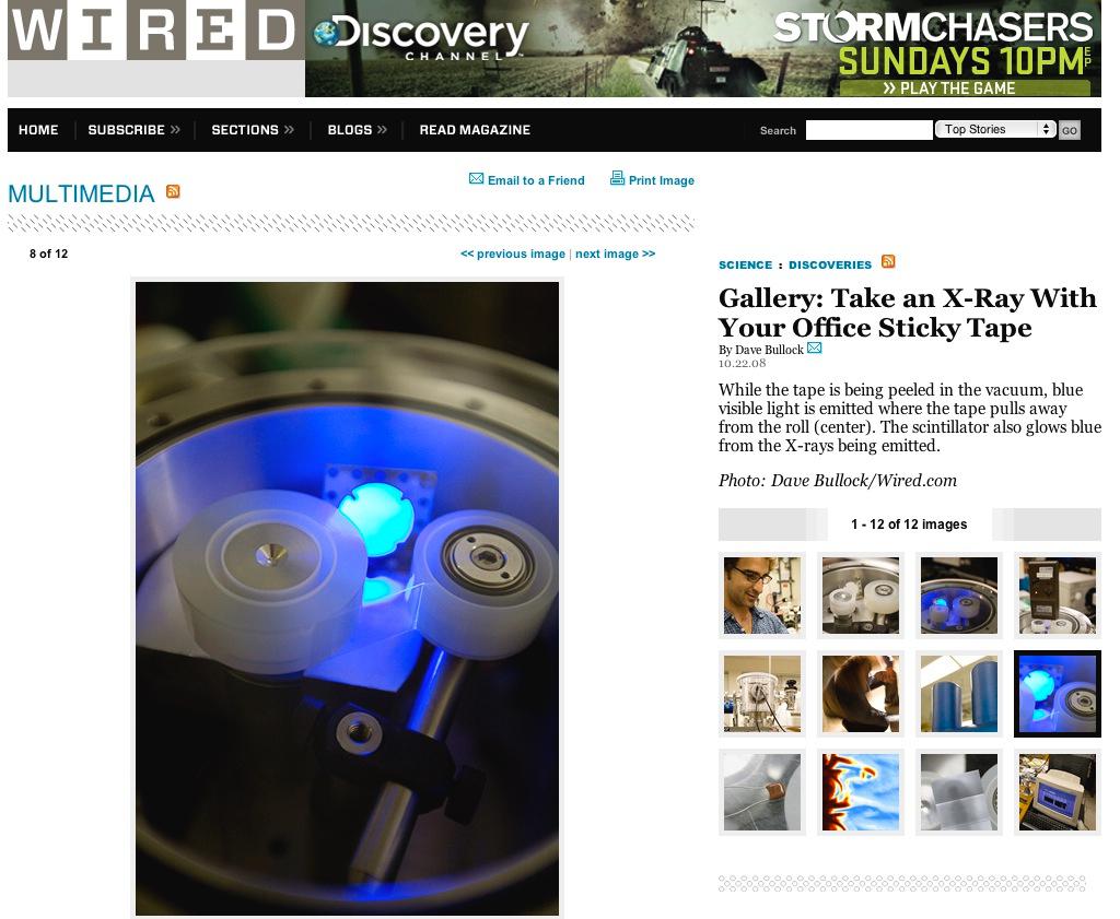 Wired Gallery XRays From Sticky Tape on Dave Bullock