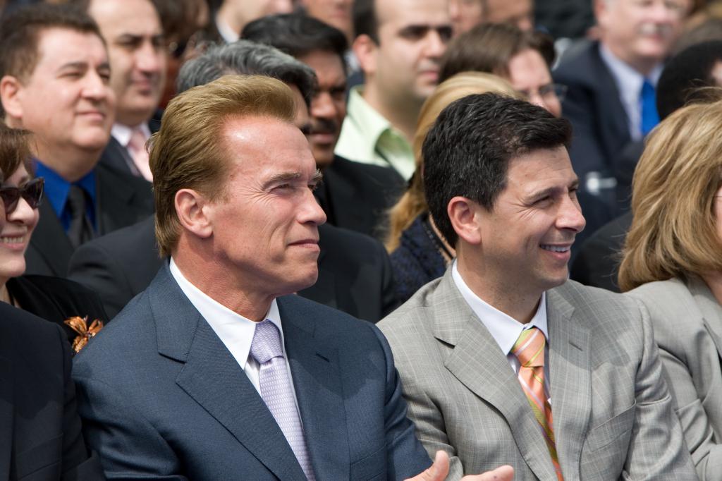 Arnold Schwarzenegger and Fabian Núñez