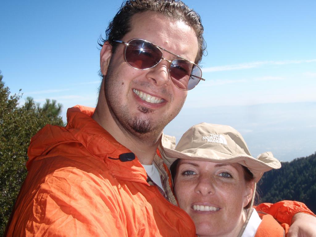 Dave and Penelope on Mt. Wilson Peak