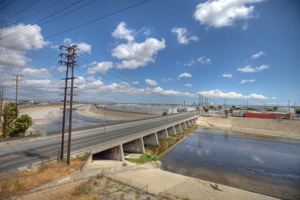 LA River and Power Lines