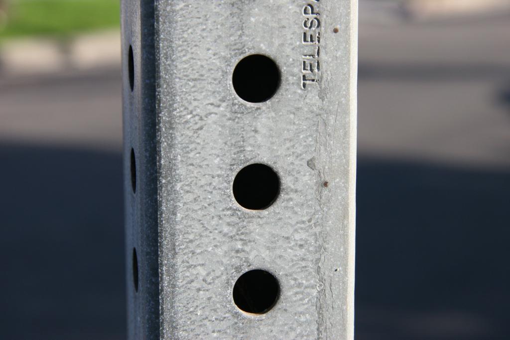 steel sign post